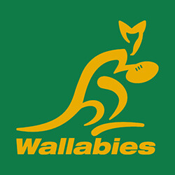wallabies squad players three rugby logo